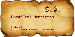 Darázsi Henrietta névjegykártya