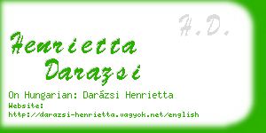 henrietta darazsi business card