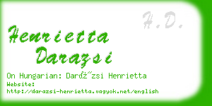 henrietta darazsi business card